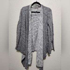 Free People Heather Gray Drape Cardigan Woman's XS